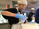 うどん打ち体験と木津卸売市場販売体験2
