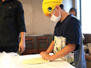 うどん打ち体験と木津卸売市場販売体験5